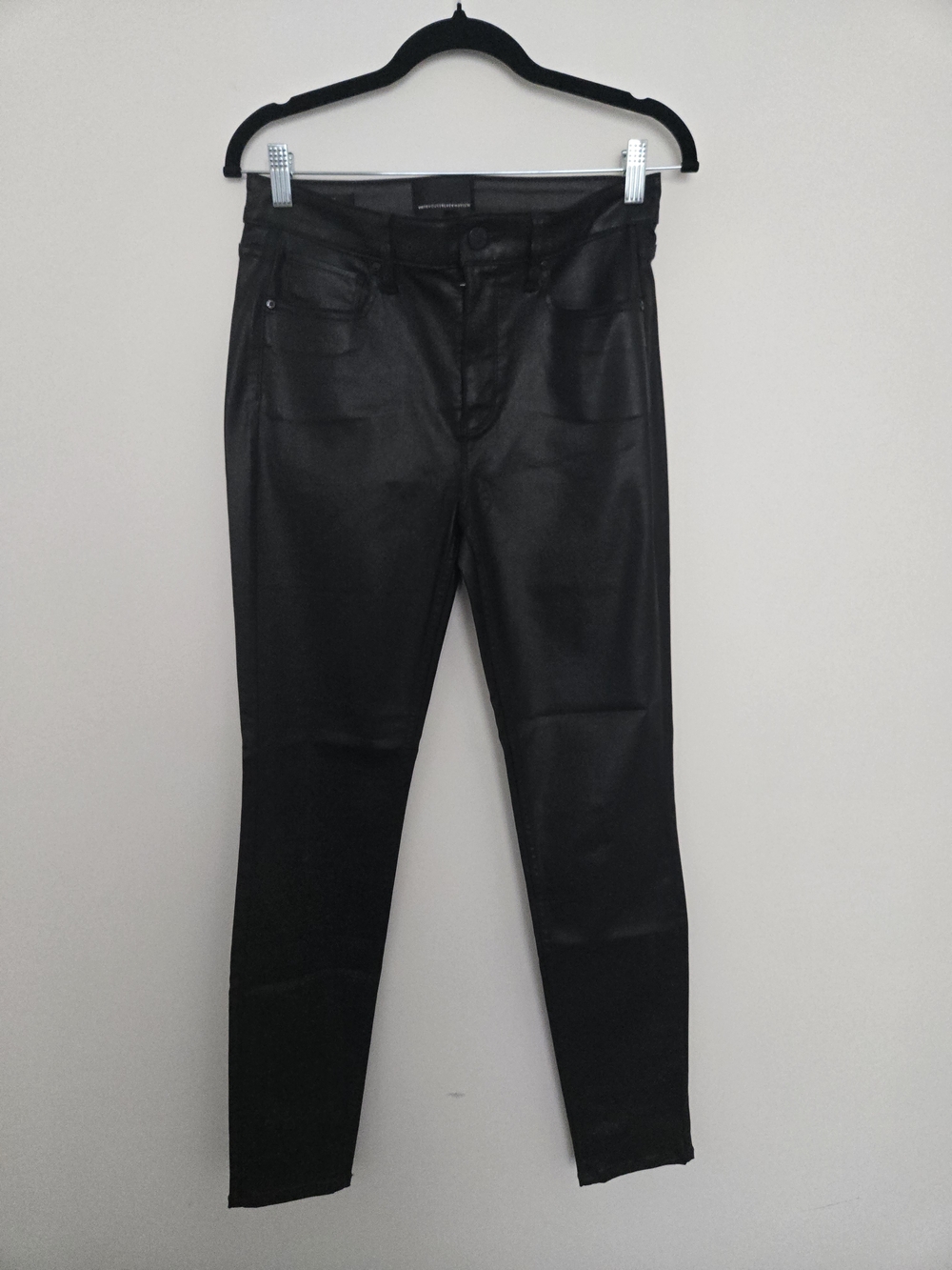 White House Black Market Black Coated Skinny Jeans